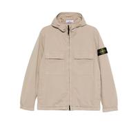 Stone Island - Cotton Twill Hooded Jacket - - Jackets - Uomo - Beige - S