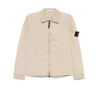 Stone Island - Giacca Beige in Tela con Logo Ss25 - - Jackets - Uomo - Beige - L