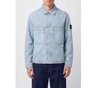 STONE ISLAND Giacca Coach in denim di cotone con logo Compass applicato S Blue