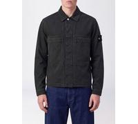 STONE ISLAND Giacca Coach in denim di cotone con patch logo Compass sulla manica L Bordeaux