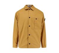 Stone Island, ,Jackets ,Uomo ,Giallo ,L Overshirt in Ripstop di Cotone a Doppio Rivestimento