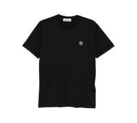 Stone Island - Logo Patch Cotton T-Shirt - - Tops - Uomo - Nero - M