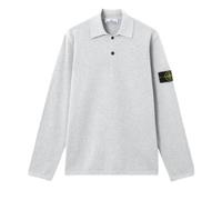 Stone Island - Polo a maniche lunghe loose-fit con finiture a coste - - Knitwear - Uomo - Grigio - S