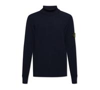 Stone Island - Maglione a collo alto con logo - - Knitwear - Uomo - Blu - L