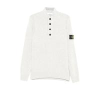 Stone Island - Maglione Girocollo con Zip in Lana d'Agnello - - Tops - Uomo - Bianco - M
