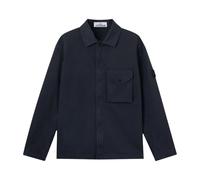 Stone Island - Overshirt effetto old in twill spezzato - - Jackets - Uomo - Blu - M