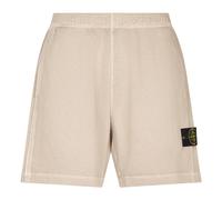 Stone Island, ,Shorts ,Uomo ,Beige ,L Malfilé Fleece 'Old' Effect