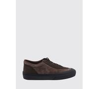 STONE ISLAND Sneakers basse in pelle di vitello scamosciata con logo Compass 42 Marrone