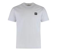 Stone Island - T-shirt girocollo in jersey di cotone - - Tops - Uomo - Blu - M