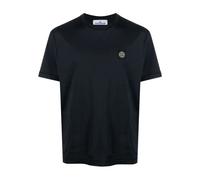 Stone Island - T-shirt Slim Fit Blu con Patch Logo - - Tops - Uomo - Blu - L