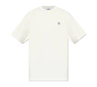 Stone Island, ,Tops ,Uomo ,Beige ,S T-shirt con Patch Logo