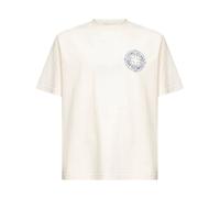 Stone Island, ,Tops ,Uomo ,Bianco ,S T-shirt in cotone con stampa logo