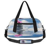 Stone Lake Orchid - Borsone per bambini, piccola borsa sportiva da viaggio leggera per ragazzi e ragazze, borsa da viaggio per il weekend, borsa da palestra per scuola, sport e pigiama party
