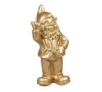 Stone-Lite - Statuetta - Nano da Giardino Che Mostra Dito Medio - 20 cm - Dorato - Regalo Divertente