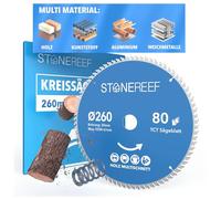 STONE REEF Lama per sega circolare 260 x 30 cm [adattatore su foro 16/20/22,23/25,4 mm], compatibile con sega a immersione e sega circolare di Bosch, Makita ecc.; lama per sega circolare resistente