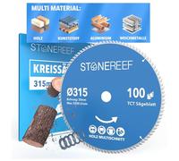 STONE REEF Lama per sega circolare 315 x 30 cm, con adattatore su foro da 20 e 16 mm, compatibile con smerigliatrice angolare Bosch, Makita ecc. - Lama per sega circolare - per legno, metallo e