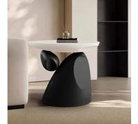 Stone Shaped Resin Small Sofa End Table, Irregular Modern Side Table,Small Hallway Accent Table, Coffee Table for Living Room, Bedroom