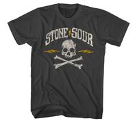 Stone Sour - Teschio E Ossa - American Classici - Solido Grigio Adulto Manica