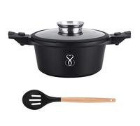 Stone&Stone Pentola 28cm professionale estremamente antiaderente con tecnologia tedesca fondo in acciaio casseruola cuoci pasta pentole anche per gas/forno e induzione sana priva di pfoa
