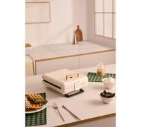 STONE STUDIO - Tostiera Per Panini, Grill E Waffle Con Piastre Intercambiabili Bianco Panna