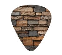 Stone Wall Prints - Plettri per chitarra, set da 12 pezzi, 3 diversi spessori, adatti per chitarre elettriche e acustiche