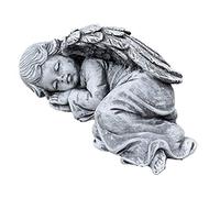 stoneandstyle Statuetta in pietra con angioletto sdraiato, pietra massiccia, resistente al gelo e alle intemperie fino a -30 °C