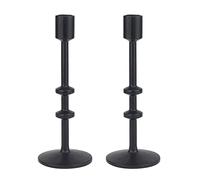 Stonebriar 22,9 cm nero ghisa metallo 2pc cono candela set grande