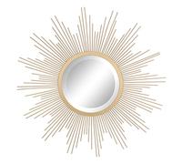 Stonebriar Specchio sospeso Decorativo Rotondo Oro Antico 58,4 cm Metallo Starburst per Parete