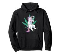 Stoned High Unicorn Marijuana Cannabis Stoner Unicorn Felpa con Cappuccio