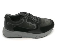 Stonefly 219798 sneaker pelle camoscio nero-camoscio grigio fumo fondo gomma 3/4