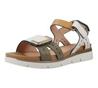 Stonefly 220834 Elody Calf Dusty Green Birch White Sandali per Donna in Pelle Zeppa Media (Taglia 38)