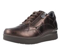 Stonefly Sneakers donna in pelle 221733 Laminated Brown con lacci, lampo e zeppa media Taglia 39