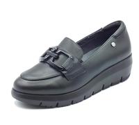 Stonefly 222129 Plume Nappa Black Mocassini per Donna in Pelle Zeppa Media (Taglia 37)