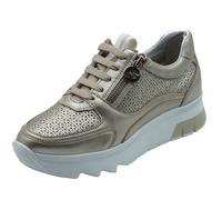 Stonefly 222510 Spock Laminated Simply Taupe Scarpa Confort per Donna in pelle