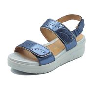 Stonefly 223652 Aqua III Limo Blue Sandali per Donna in pelle blu con zeppa alta