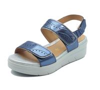 Stonefly 223652 Aqua III Limo Blue Sandali per Donna in Pelle Blu con Zeppa Alta (Taglia 38)