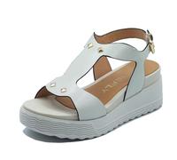 Stonefly 223717 Parky 36 Birch White Sandali per Donna in Pelle Bianca con Fibbia (Taglia 39)