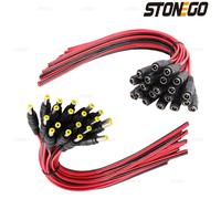 STONEGO 10/20/50PCS 12V DC Connettori Maschio Femmina Jack Cavo Filo Linea Adattatore Spina di Alimentazione 5.5x2.1mm