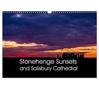 Stonehenge Sunsets & Salisbury Cathedral (Wall Calendar 2027 DIN A3 landscape),