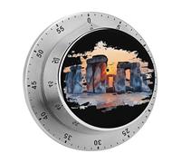 Stonehenge1 Timer da cucina a carica manuale da 60 minuti Strumento di gestione del tempo meccanico visivo per cucinare