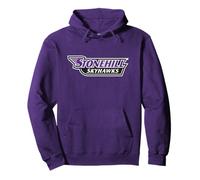 Stonehill College Skyhawks Text Logo Felpa con Cappuccio