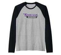Stonehill College Skyhawks Text Logo Maglia con Maniche Raglan