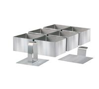 STONELINE anelli per dessert e anelli per alimenti, set di anelli quadrati,