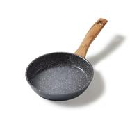 STONELINE BACK TO NATURE Padella 18 cm Effetto Legno, Padella Antiaderente, Rivestimento Antiaderente con Vere Particelle di Pietra, a Induzione, Tutti i Piani Cottura
