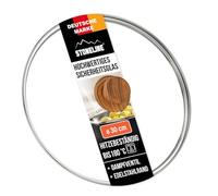 STONELINE Coperchio in vetro da 30 cm, con pomello effetto legno