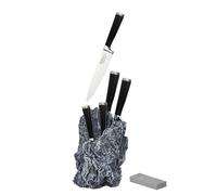 STONELINE Excalibur Ceppo con 5 Coltelli in Acciaio Inossidabile