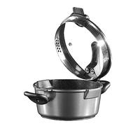 STONELINE Future Pentola colino 28 cm, con Coperchio in Vetro, Adatta a induzione pentole, Alluminio, Antracite