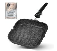 STONELINE® Imagination PLUS Bistecchiera 28 x 28 cm, con manico rimovibile, 2 beccucci