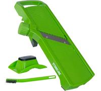 STONELINE Mandolina per Verdure Manuale Regolabile con Grattugia Separata Affettatrice Affettaverdure Tagliaverdure, 5 Lame Acciaio Inox, Frutta Verdura Cipolla Patate Patatine Fritte Fette Bastoncini