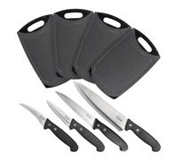 Stoneline Set 4 taglieri e 4 coltelli di diverse lunghezze
